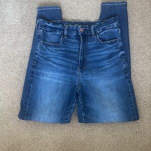 American Eagle Outfitters Medium Blue High-Rise Skinny Jeans